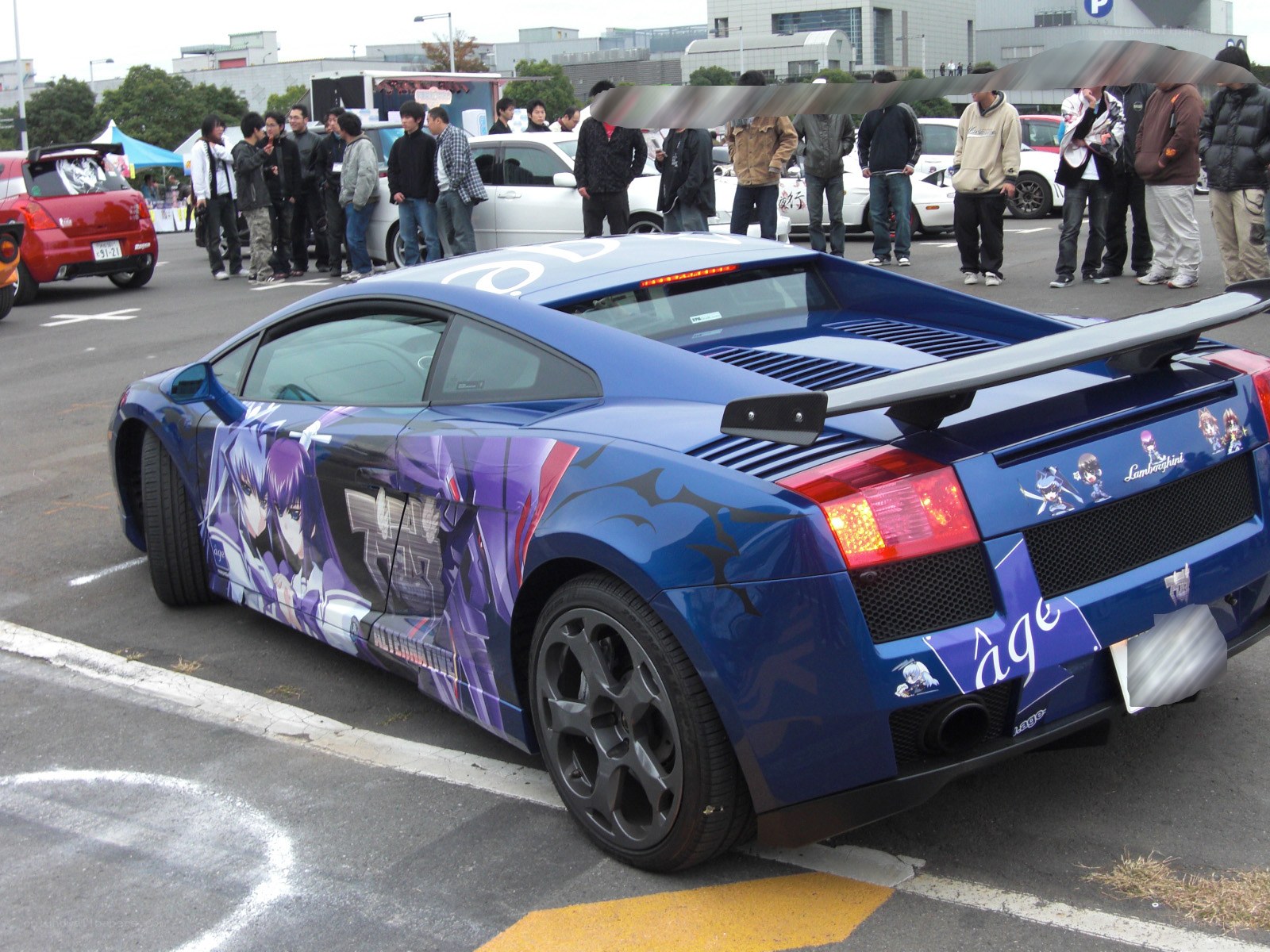 Lamborghini with anime livery