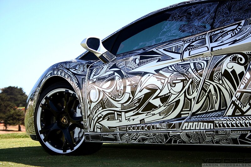 Lamborghini with Artwork