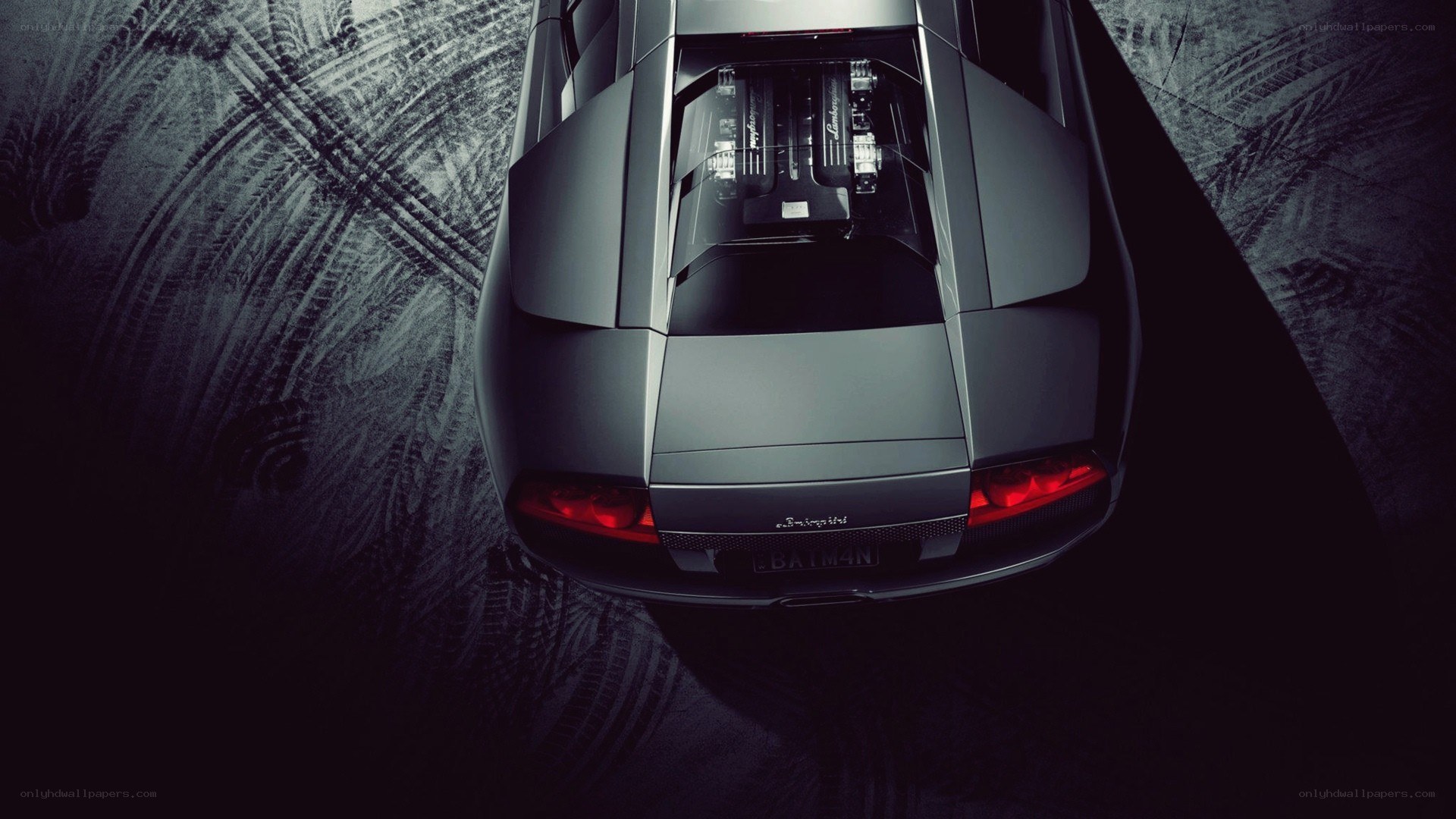 Lamborghini with Batman license plate