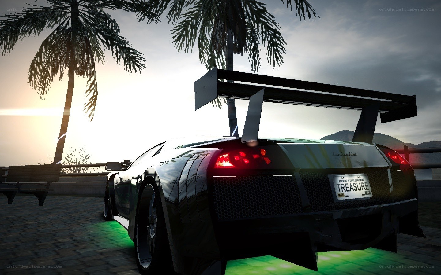 Lamborghini with custom license plate
