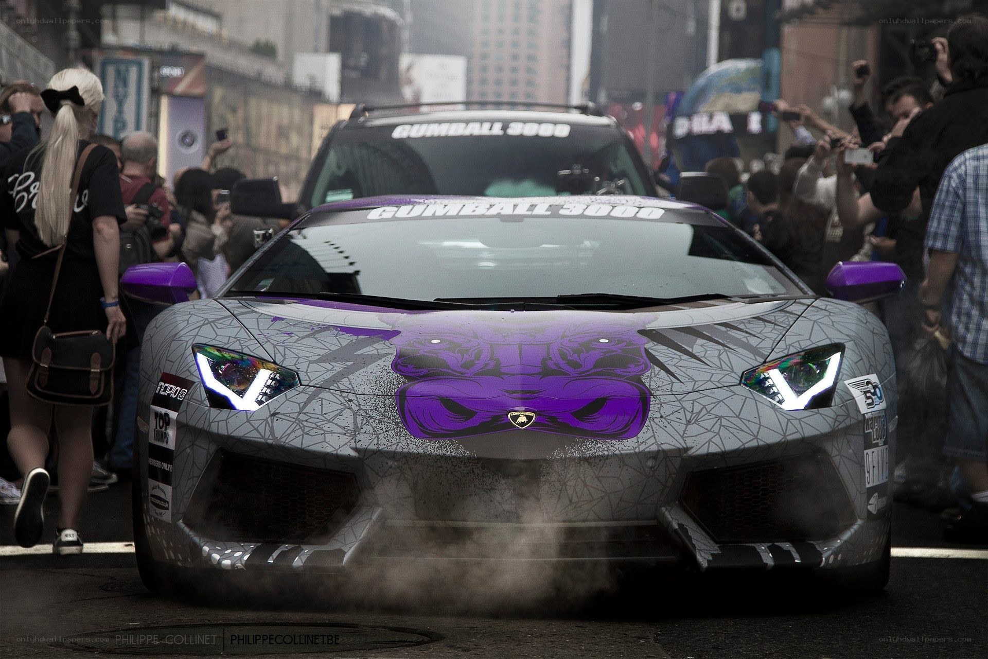 Lamborghini with custom paint job