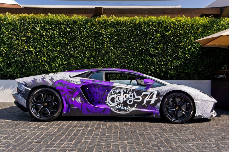 Lamborghini with custom wrap