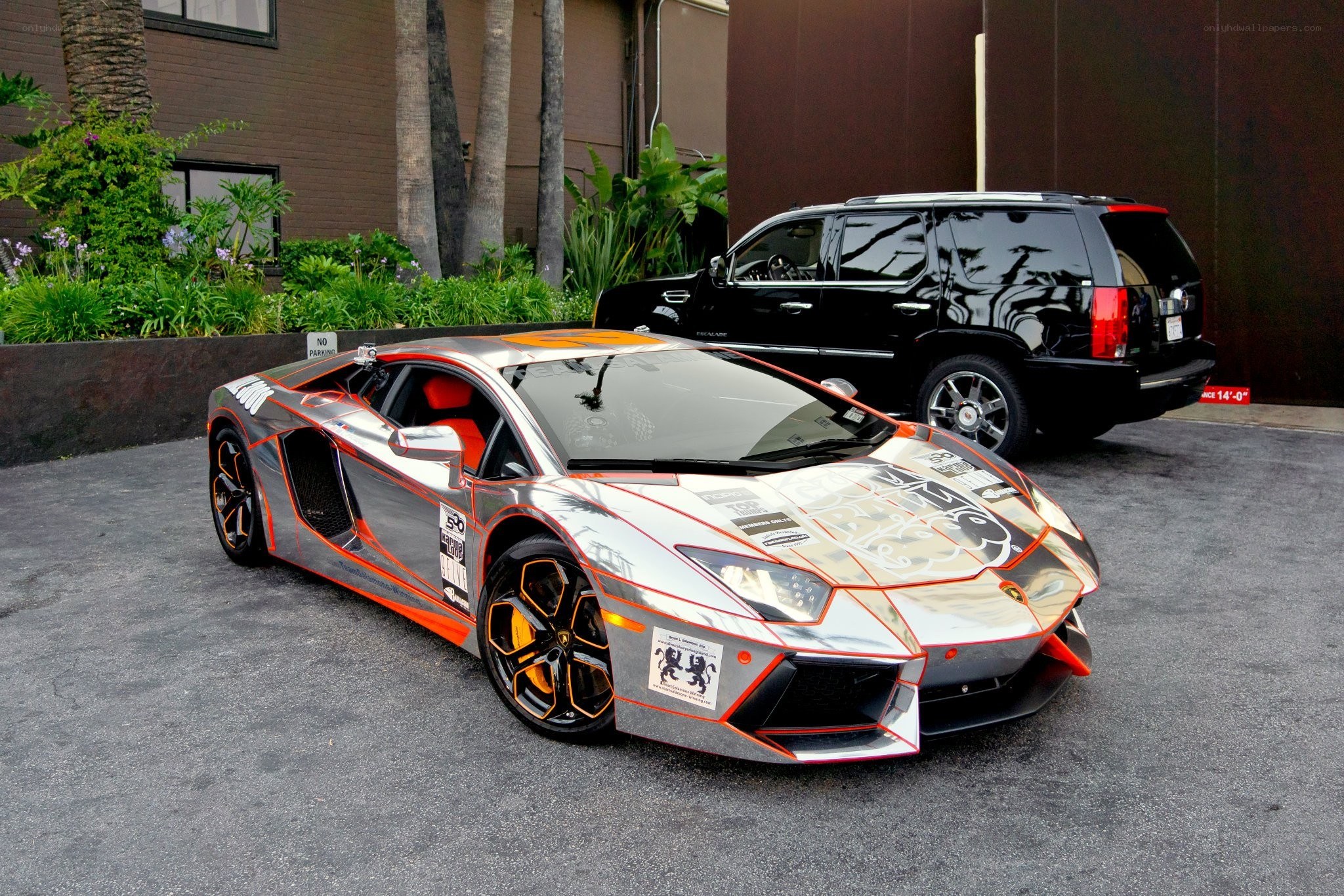 Lamborghini with custom wrap