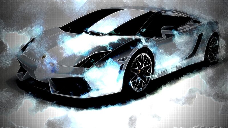 Lamborghini with energy effect