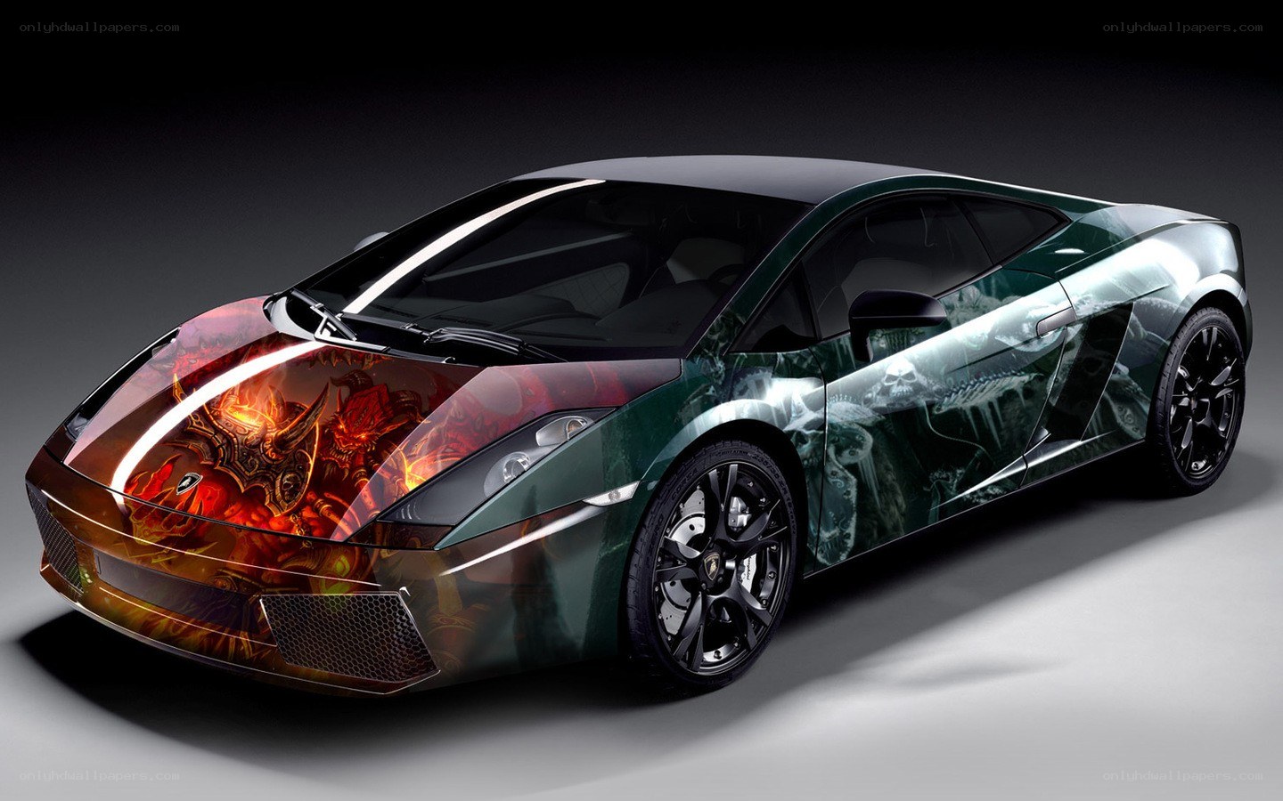 Lamborghini with fantasy car wrap