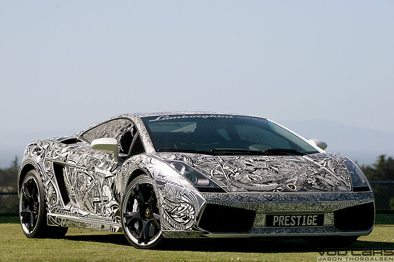 Lamborghini with intricate design