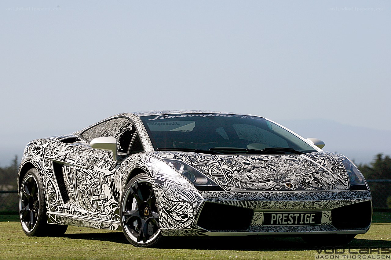 Lamborghini with intricate design