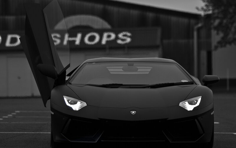 Lamborghini with open door
