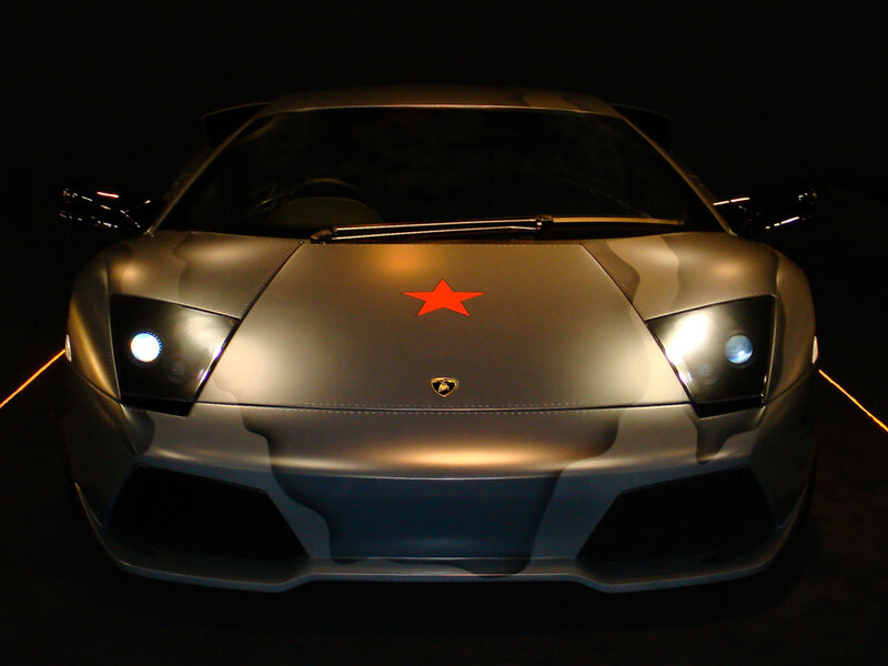 Lamborghini with red star