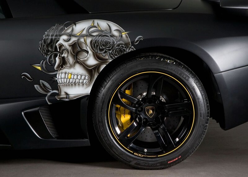 Lamborghini with skull design