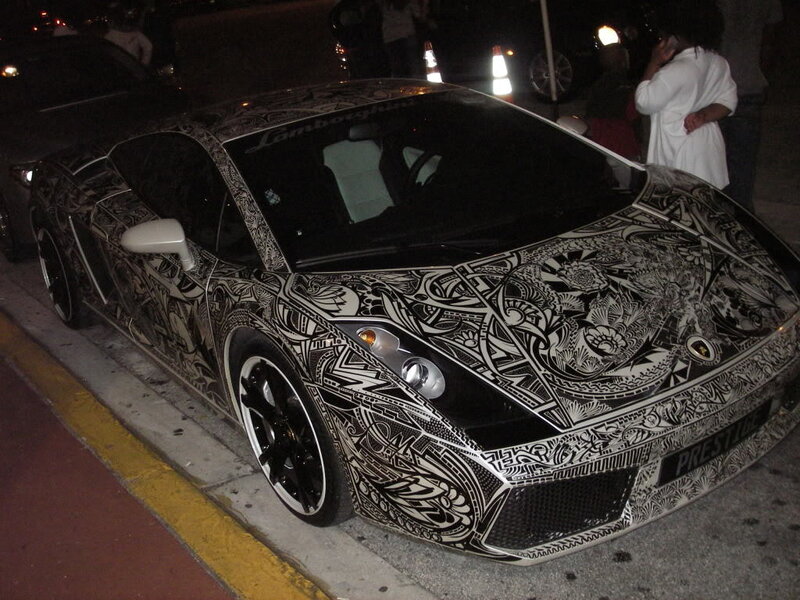 Lamborghini with Tribal Art — Black, Nocturnal