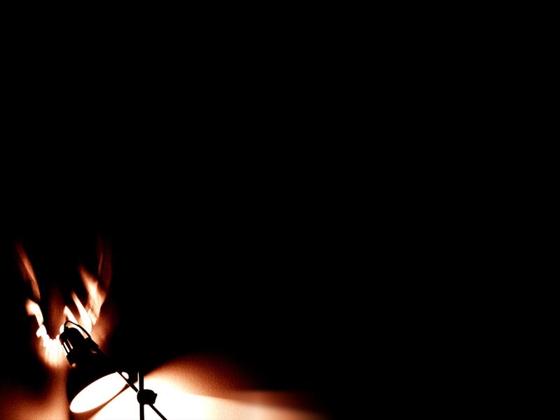 lamp casting light in darkness