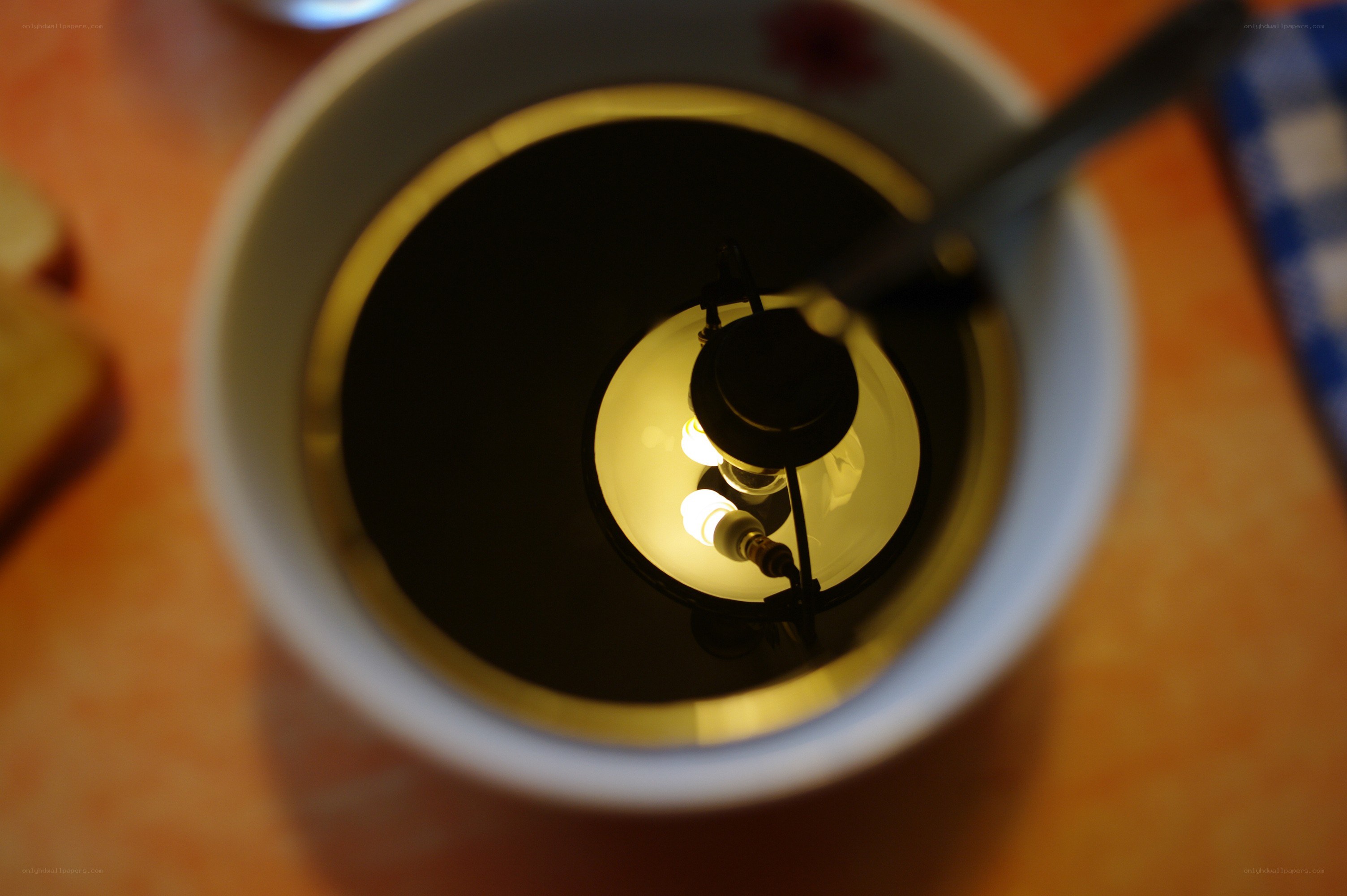 lamp inside a cup
