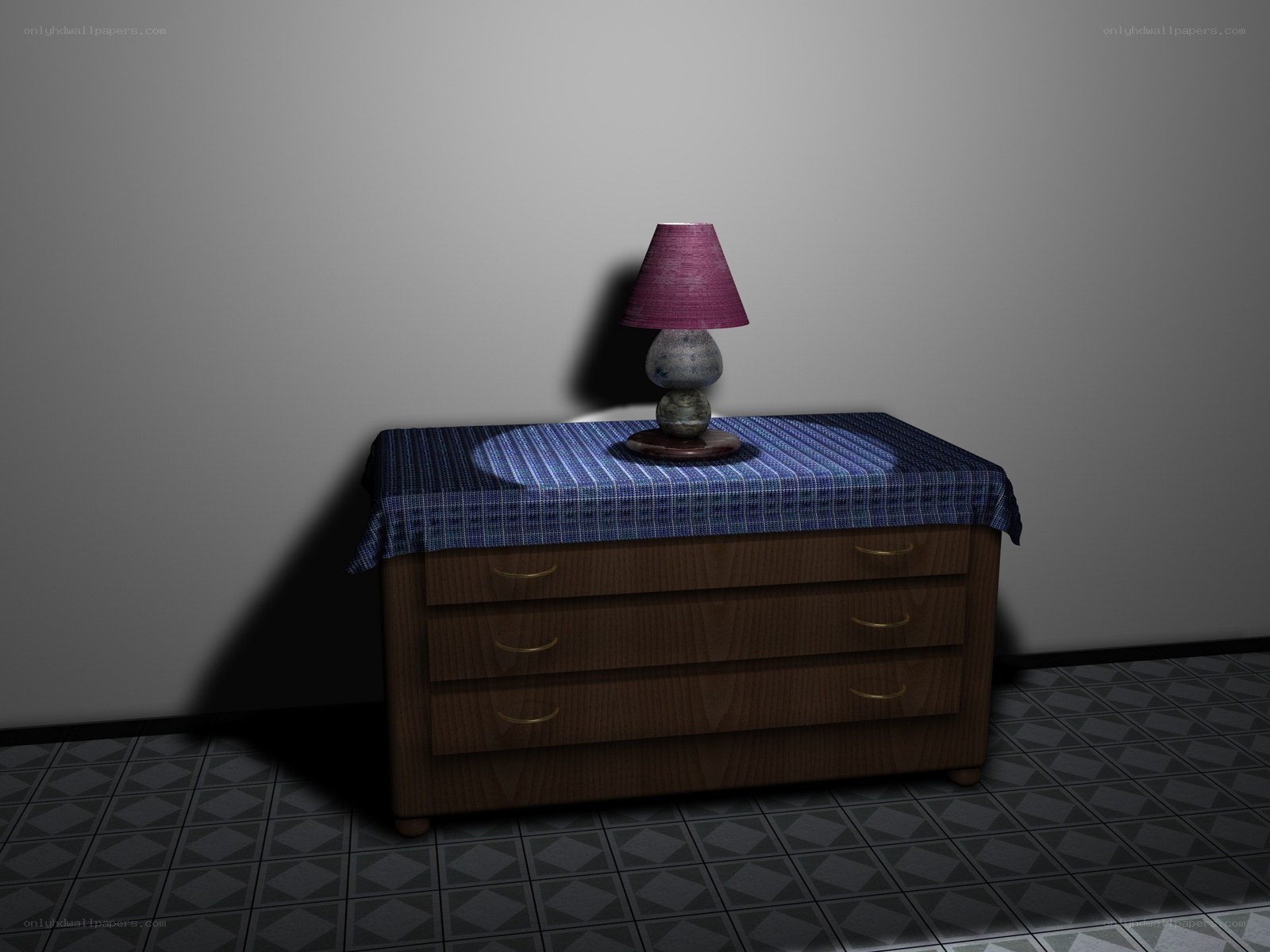Lamp on a dresser