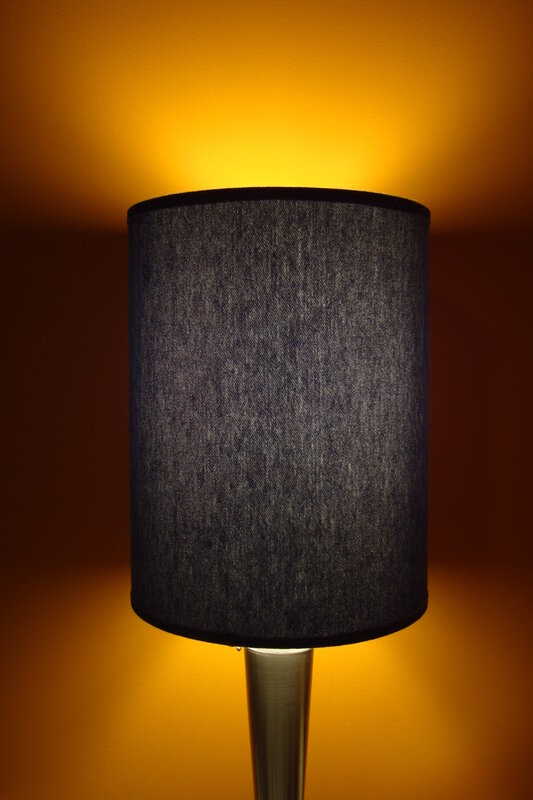 lamp with dark shade