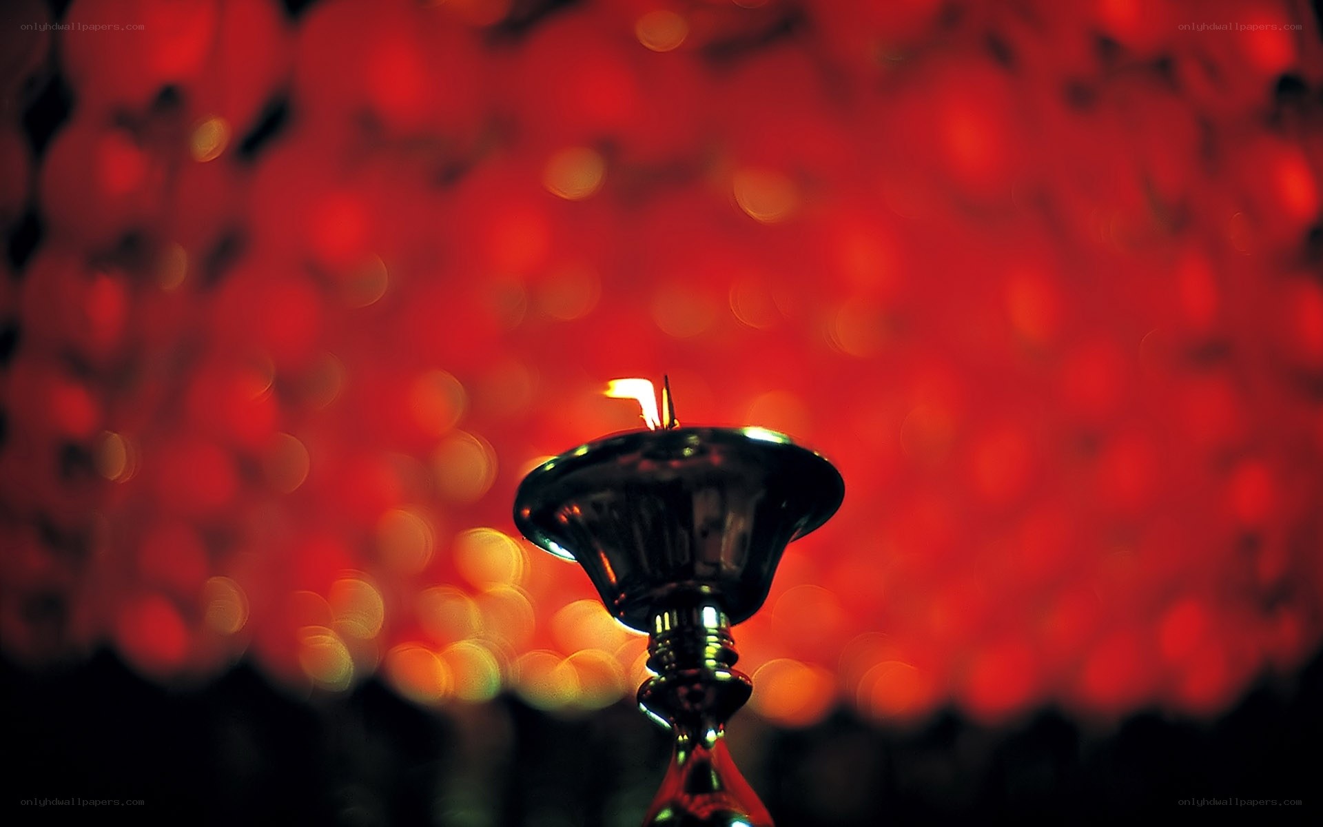 Lamp with red background