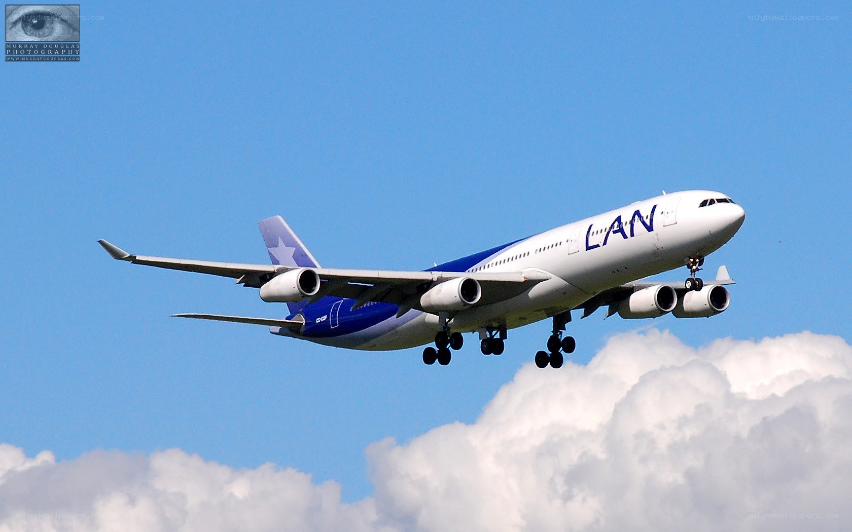 LAN airplane in flight