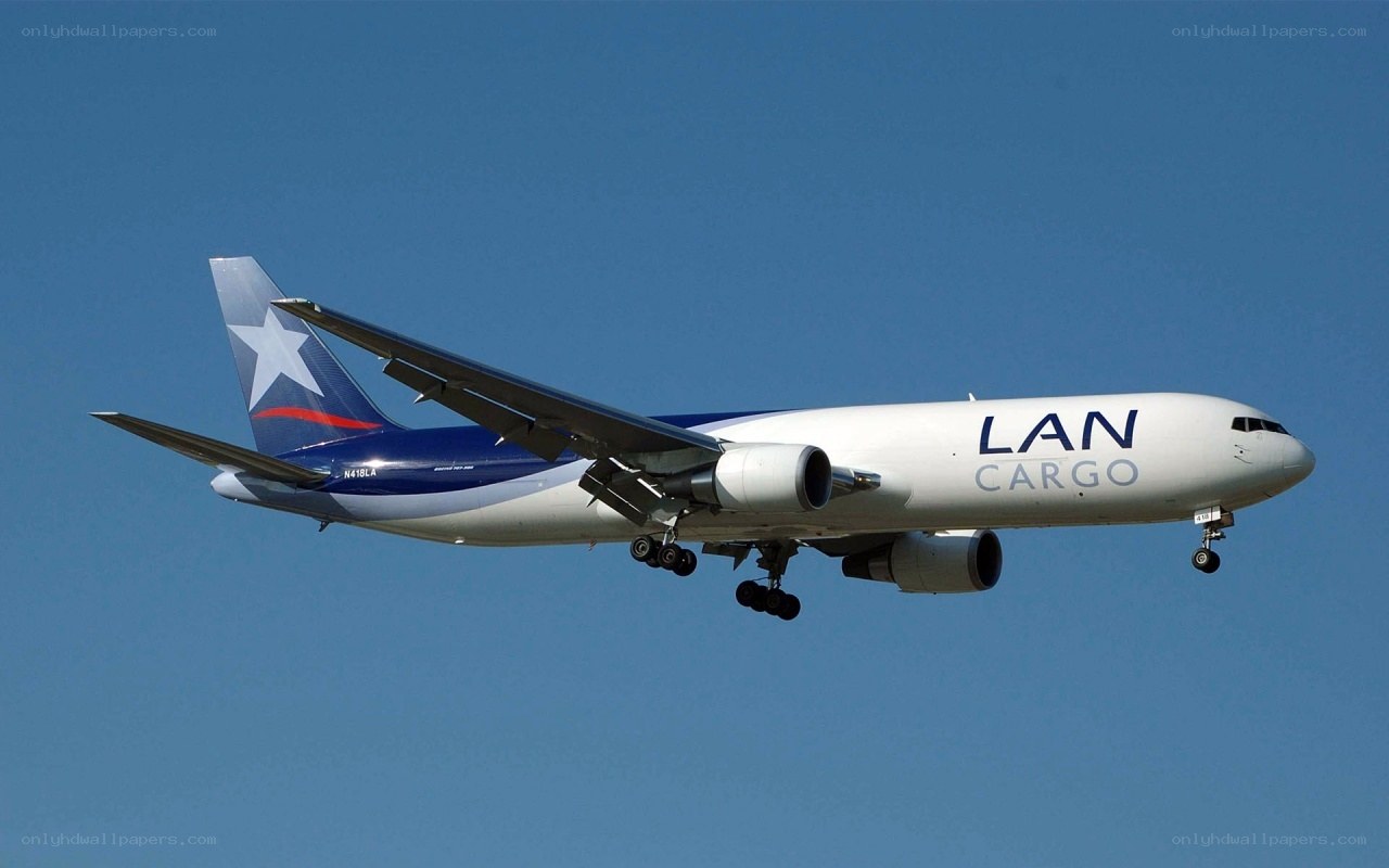 LAN Cargo airplane in flight