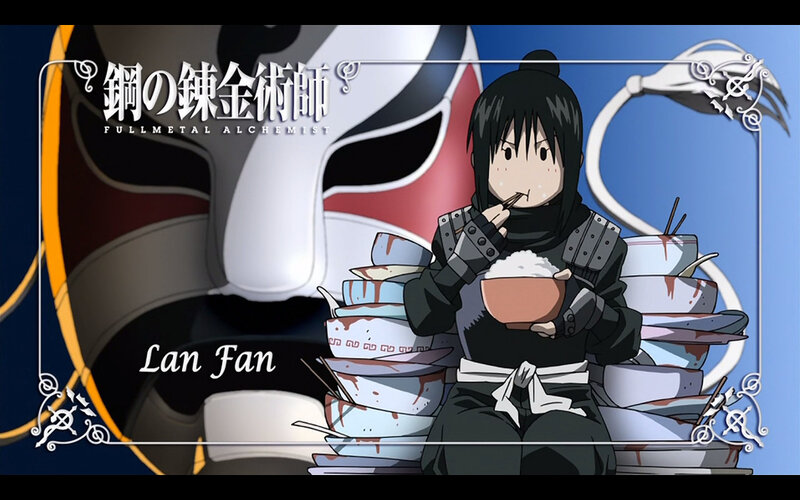 Lan Fan eating rice
