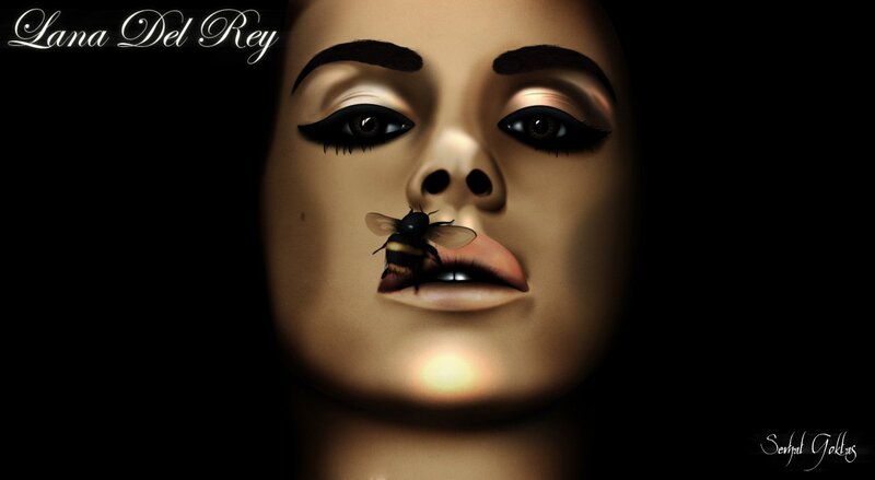 Lana Del Rey with bee