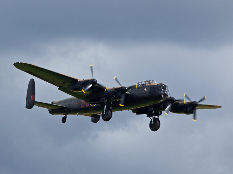 Lancaster Bomber Aircraft — Black, Dramatic