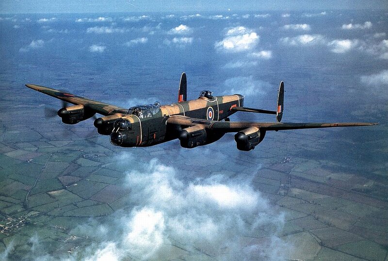 Lancaster Bomber Aircraft — Blue, Dramatic