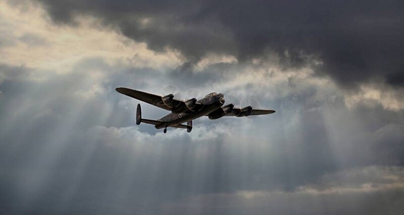 Lancaster Bomber Aircraft — Gray