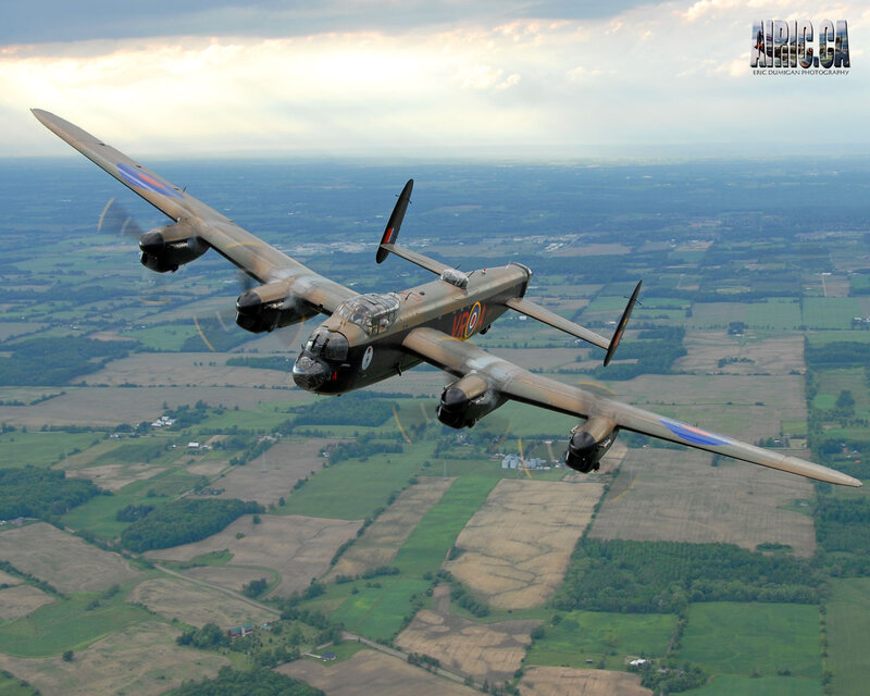Lancaster Bomber Aircraft — Green, Dramatic, Afternoon