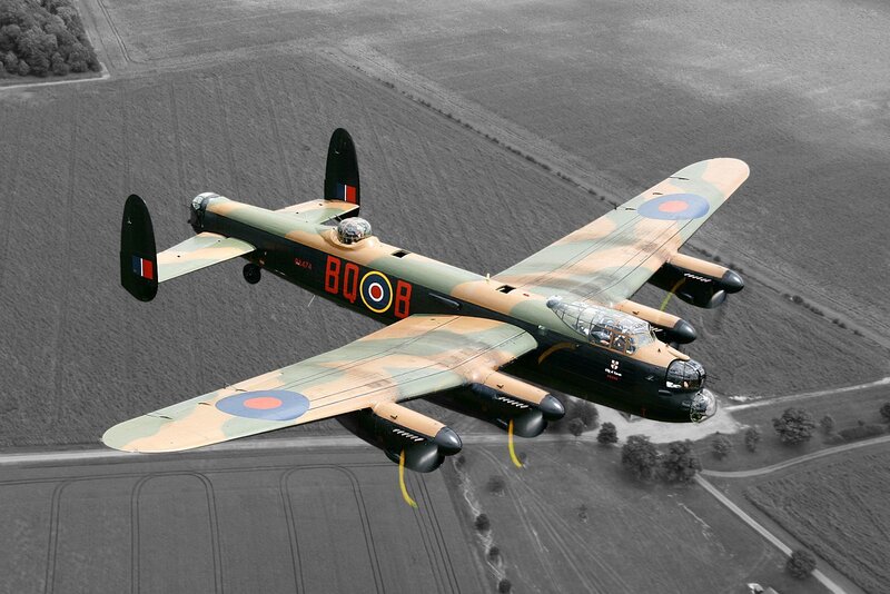 Lancaster Bomber Aircraft — Green, Dramatic