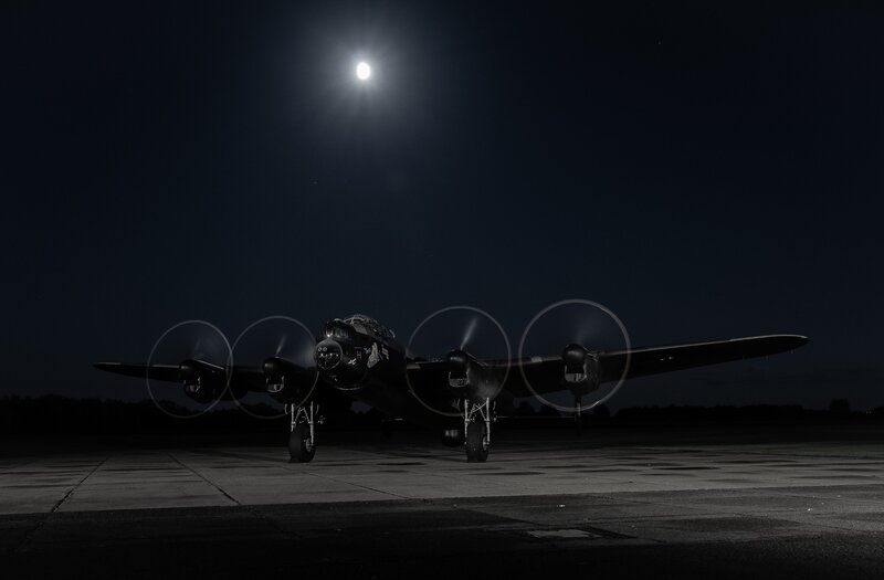 Lancaster Bomber at Night