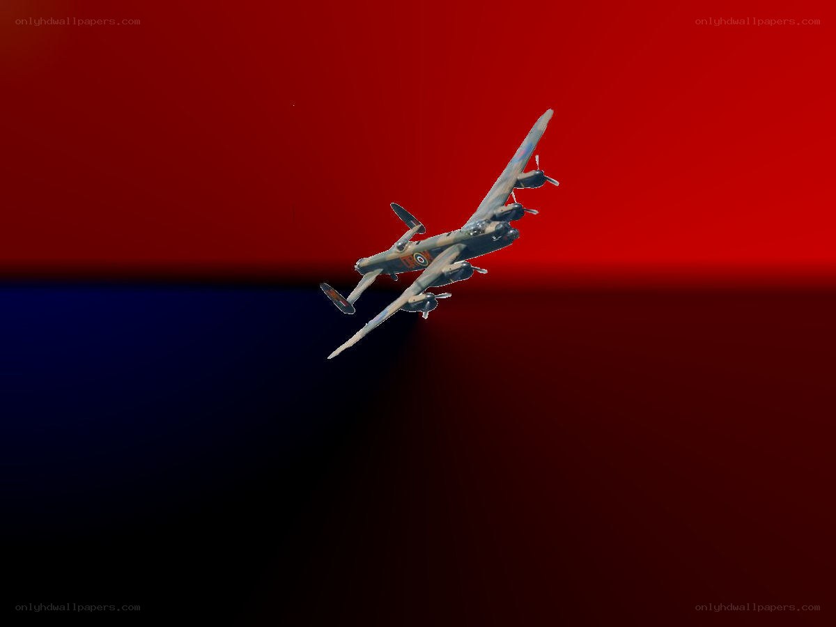 Lancaster bomber in flight
