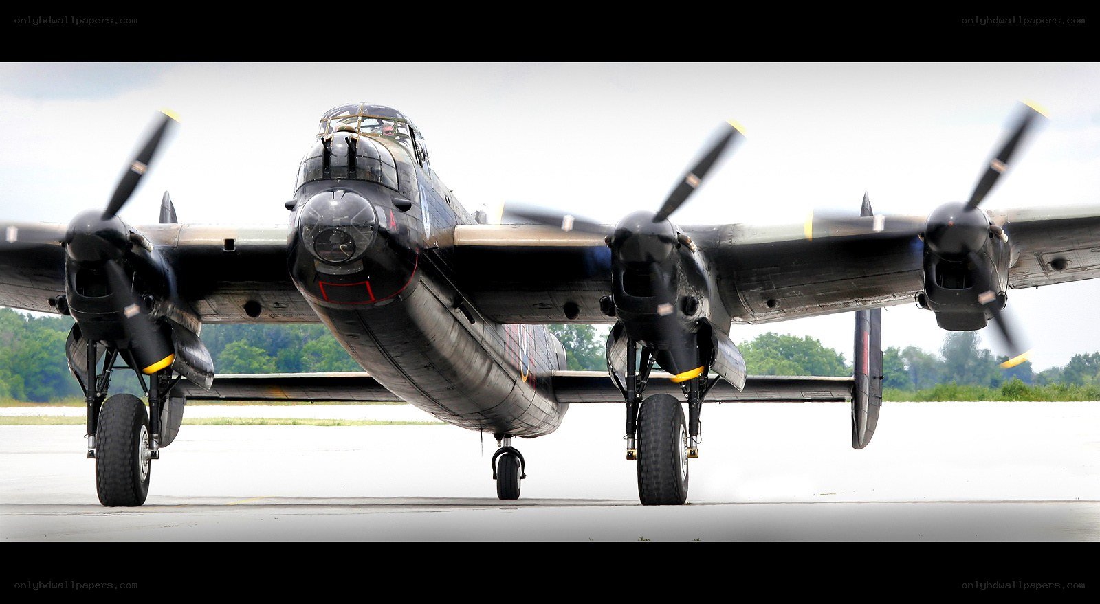 Lancaster bomber on tarmac