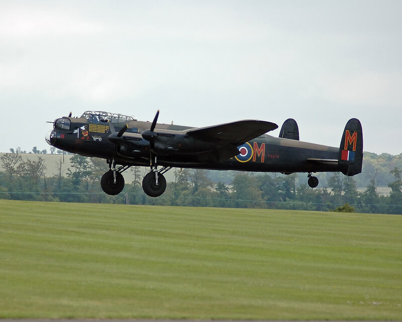 Lancaster bomber taking off