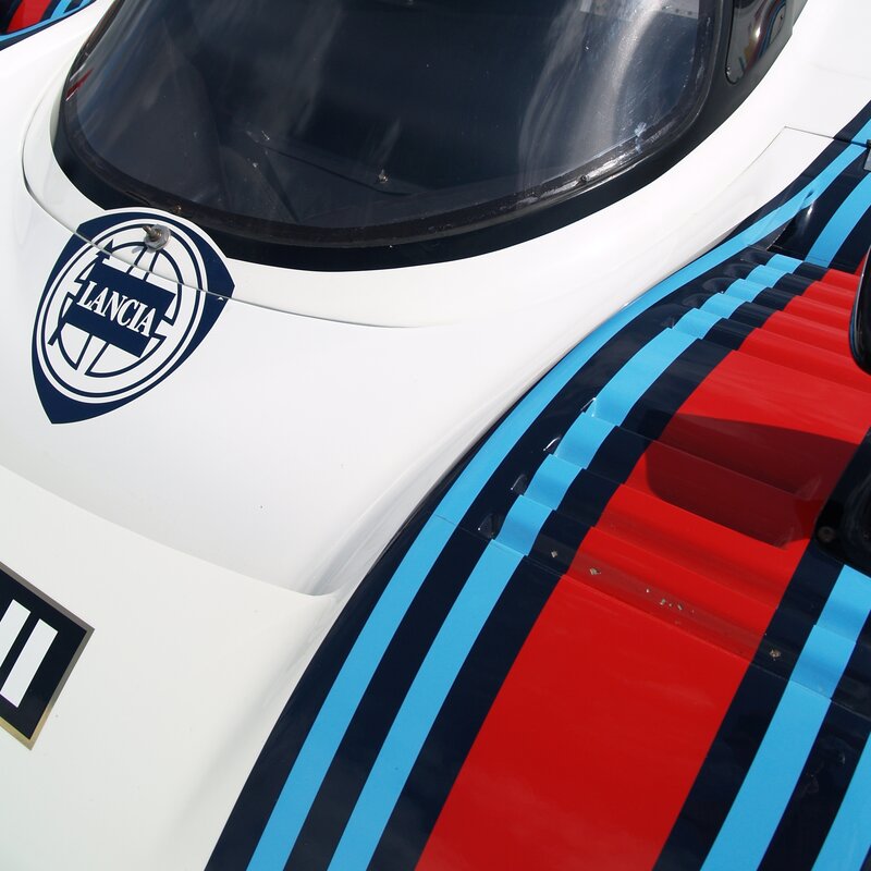 Lancia race car front view