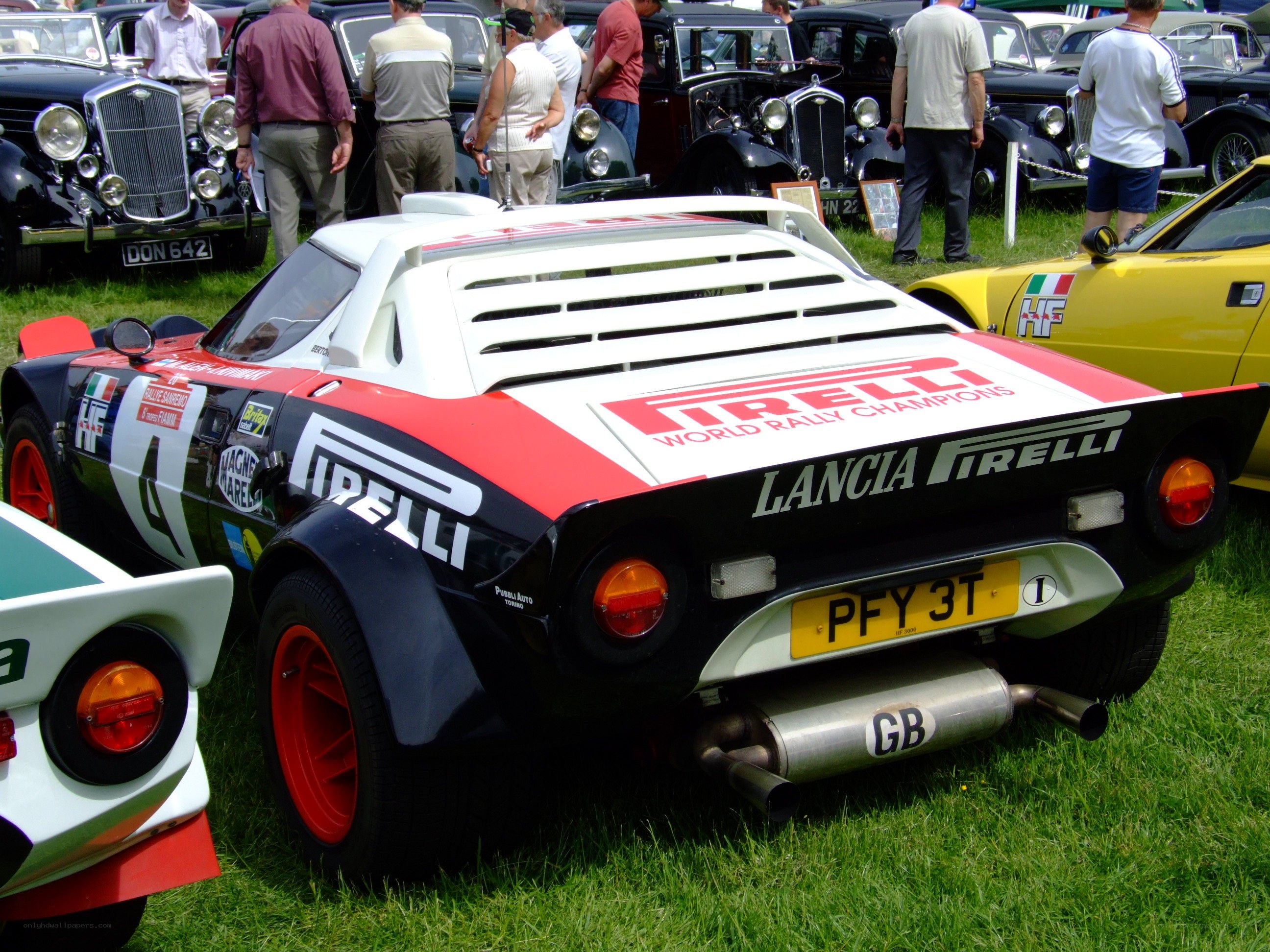 Lancia rally car at show
