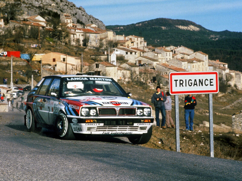 Lancia rally car in Trigance