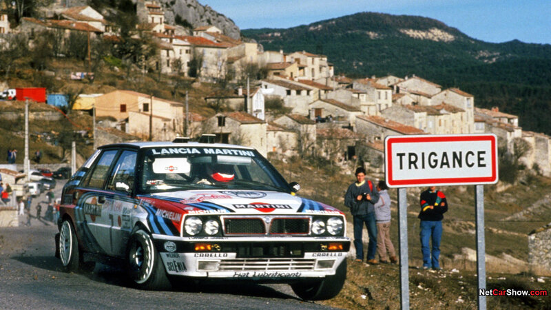 Lancia rally car in Trigance