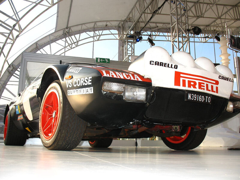 Lancia rally car on display