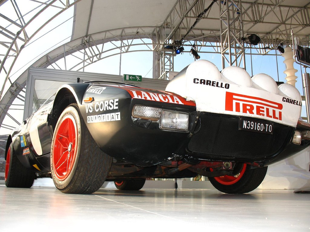 Lancia rally car on display
