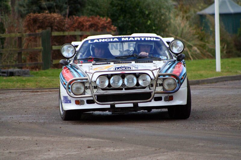 Lancia rally car on road