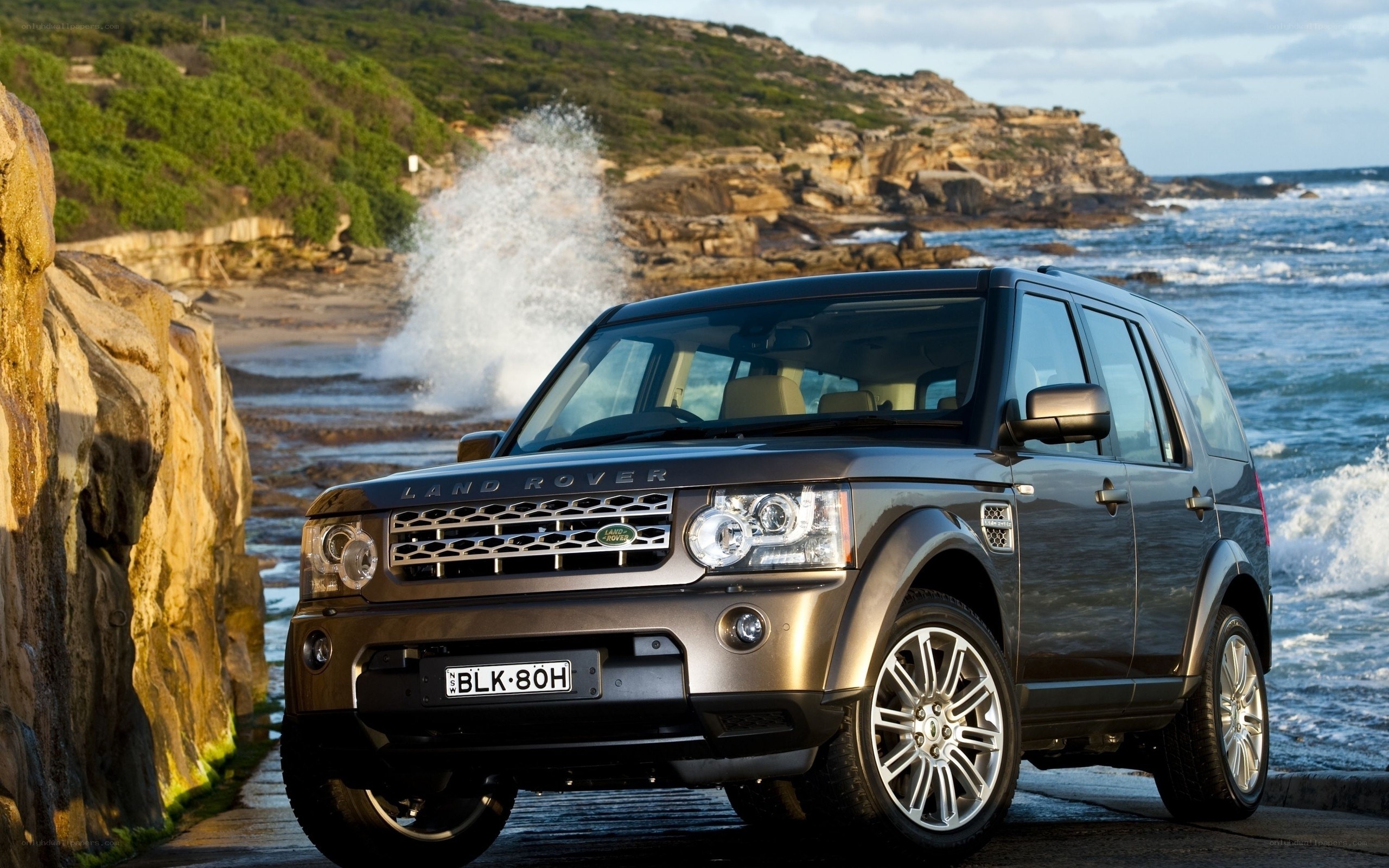 Land Rover by the ocean