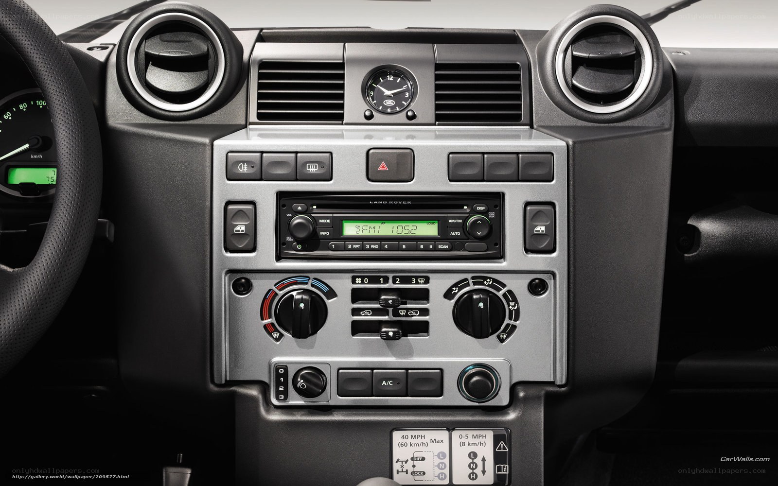 Land Rover dashboard interior
