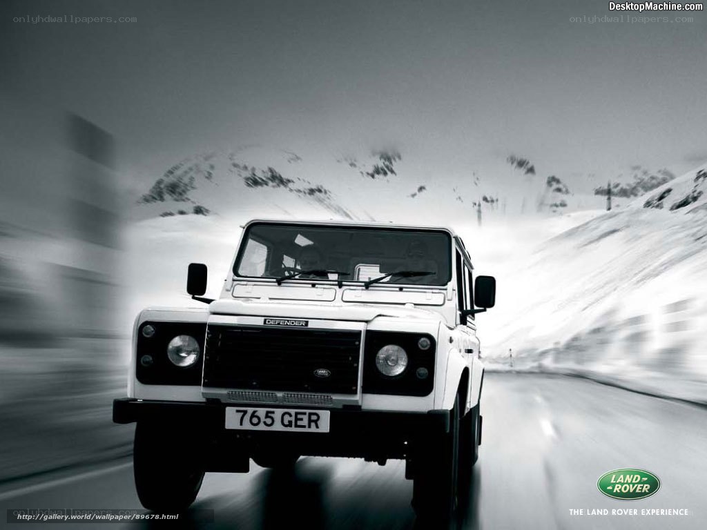 Land Rover Defender in snow