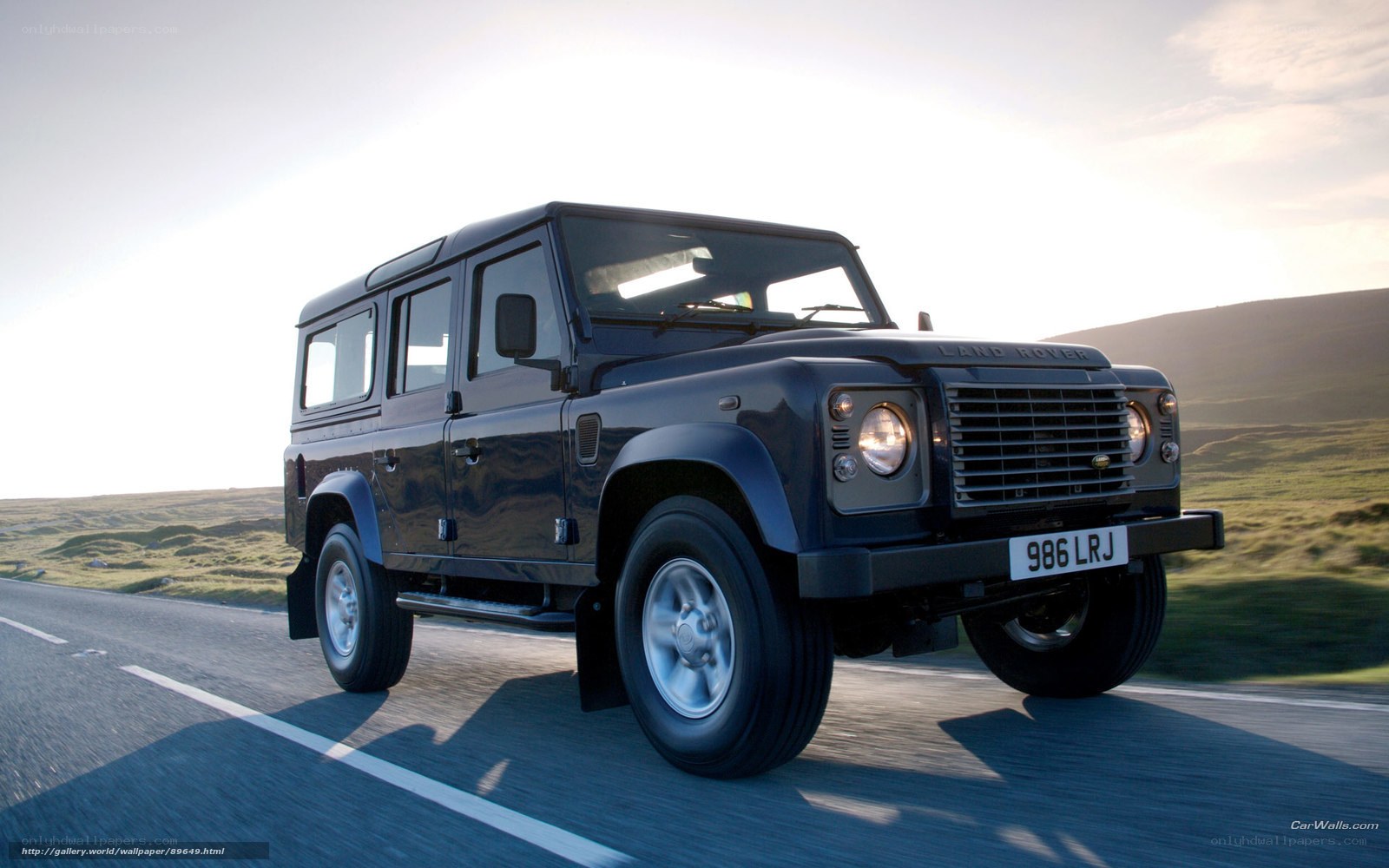 Land Rover Defender on a road