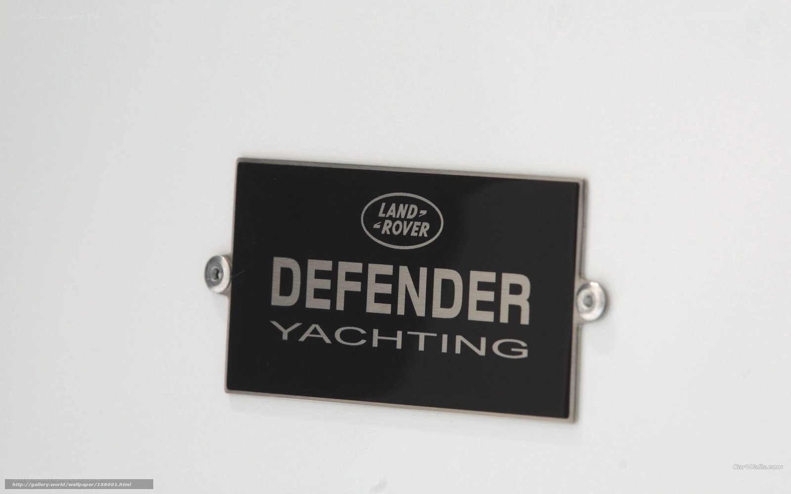 Land Rover Defender Yachting plaque