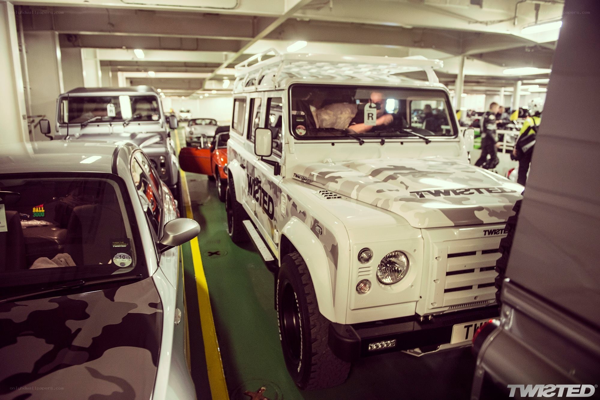 Land Rover display at indoor event