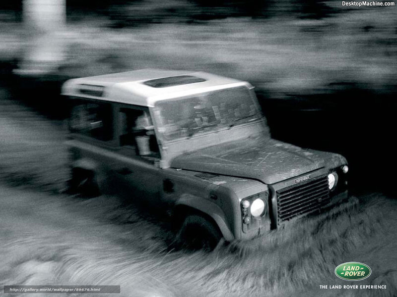 Land Rover in motion