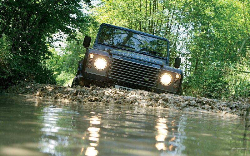 Land Rover in Mud — Green, Dramatic, Afternoon