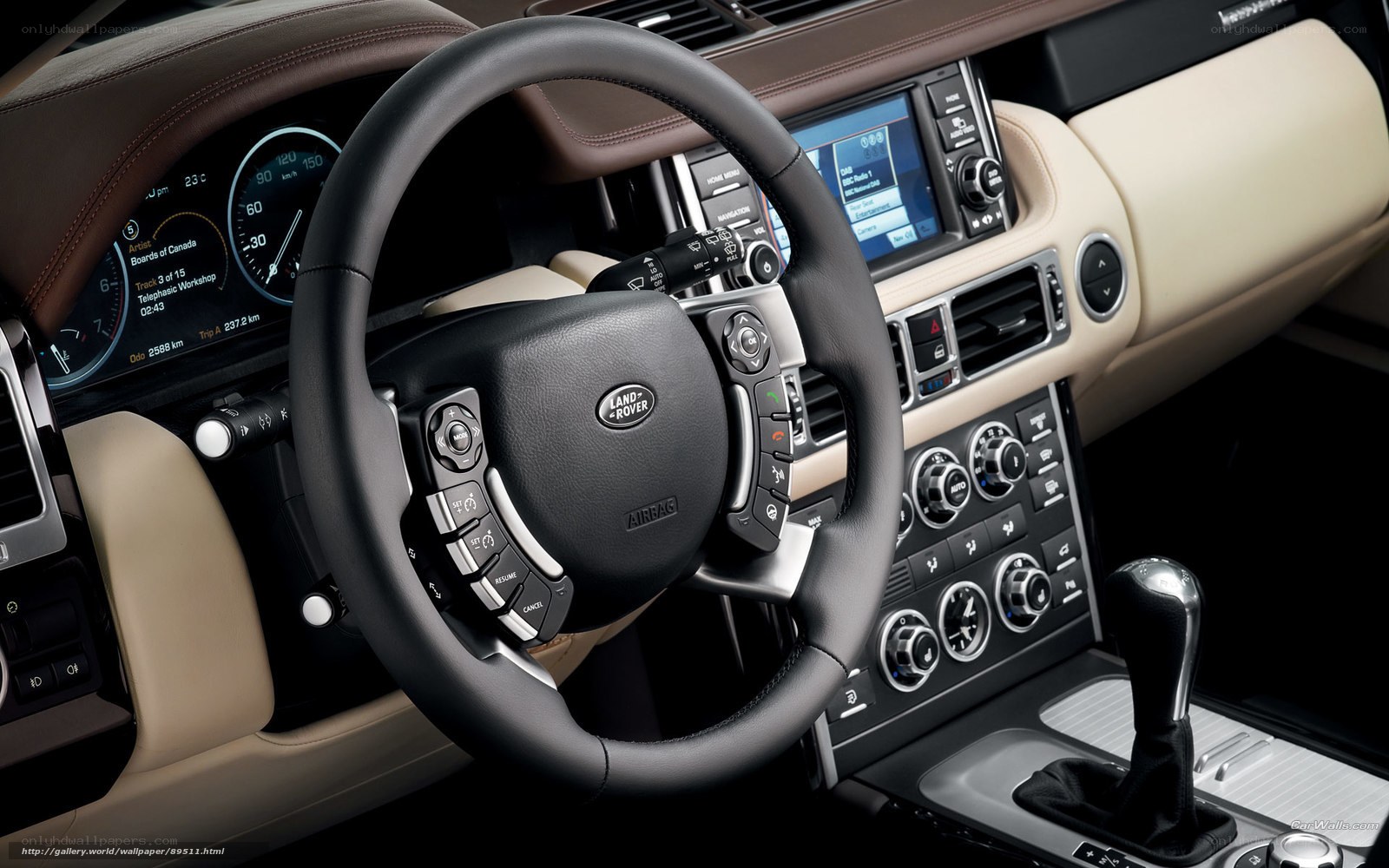 Land Rover interior dashboard