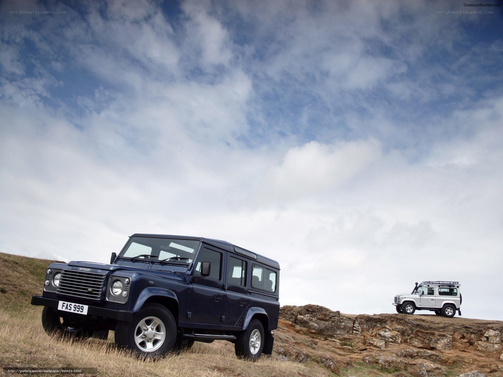 Land Rover on a hillside